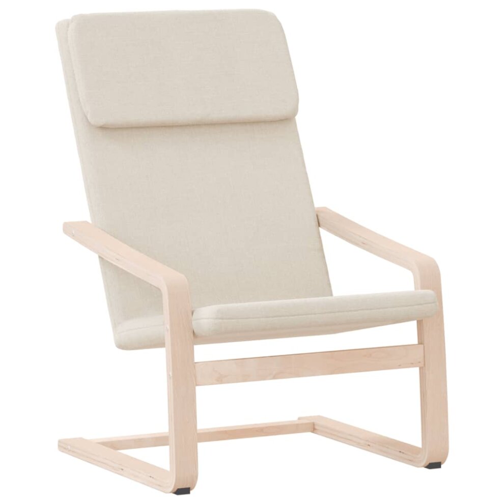 (cream) vidaXL Relaxing Chair Fabric Armchair Lounge Seat Office Chair Multi Colours
